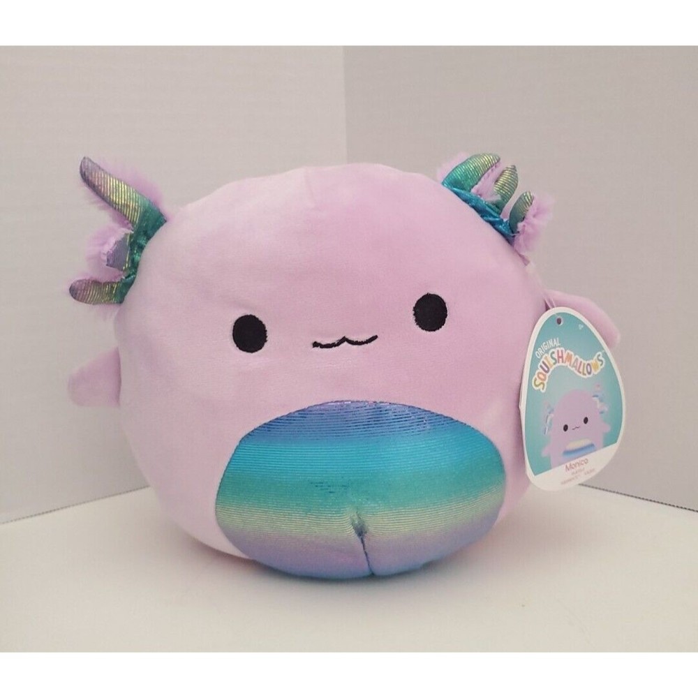 Squishmallow Monica Axolotl Soft Purple Iridescent Belly Exclusive 8"